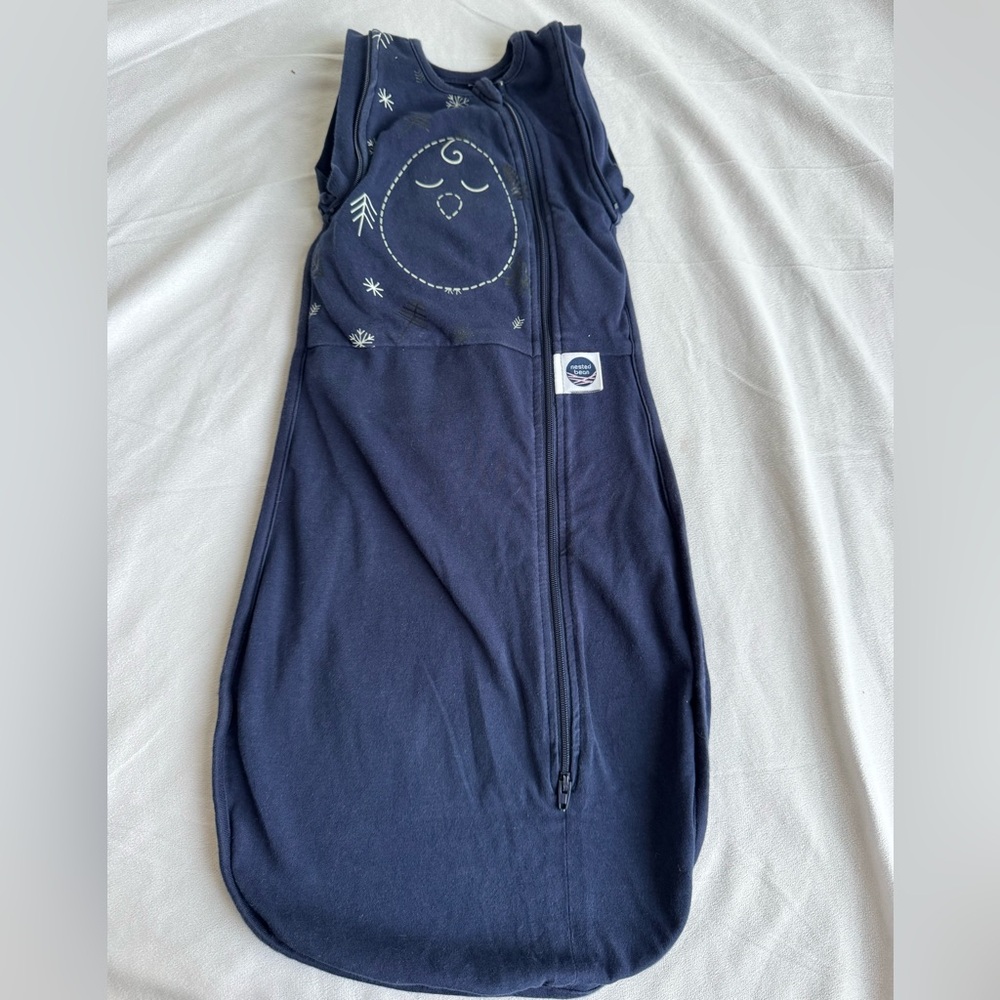Nested Bean Zen One One Piece Swaddle‎ Blue 3-6 months sleep sack cotton newborn